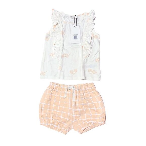 Miles The Label Baby 2-Piece Ruffle Tee and Bubble Short Set - Picture 1 of 2